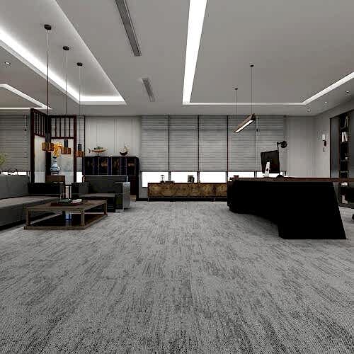 Newton 200, gri ve antrasit geçişli karo halıdır.