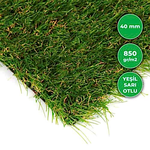 Çift renk yeşil ve sarı otlu görünümüyle doğal çime yakın bir çim halı modelidir.