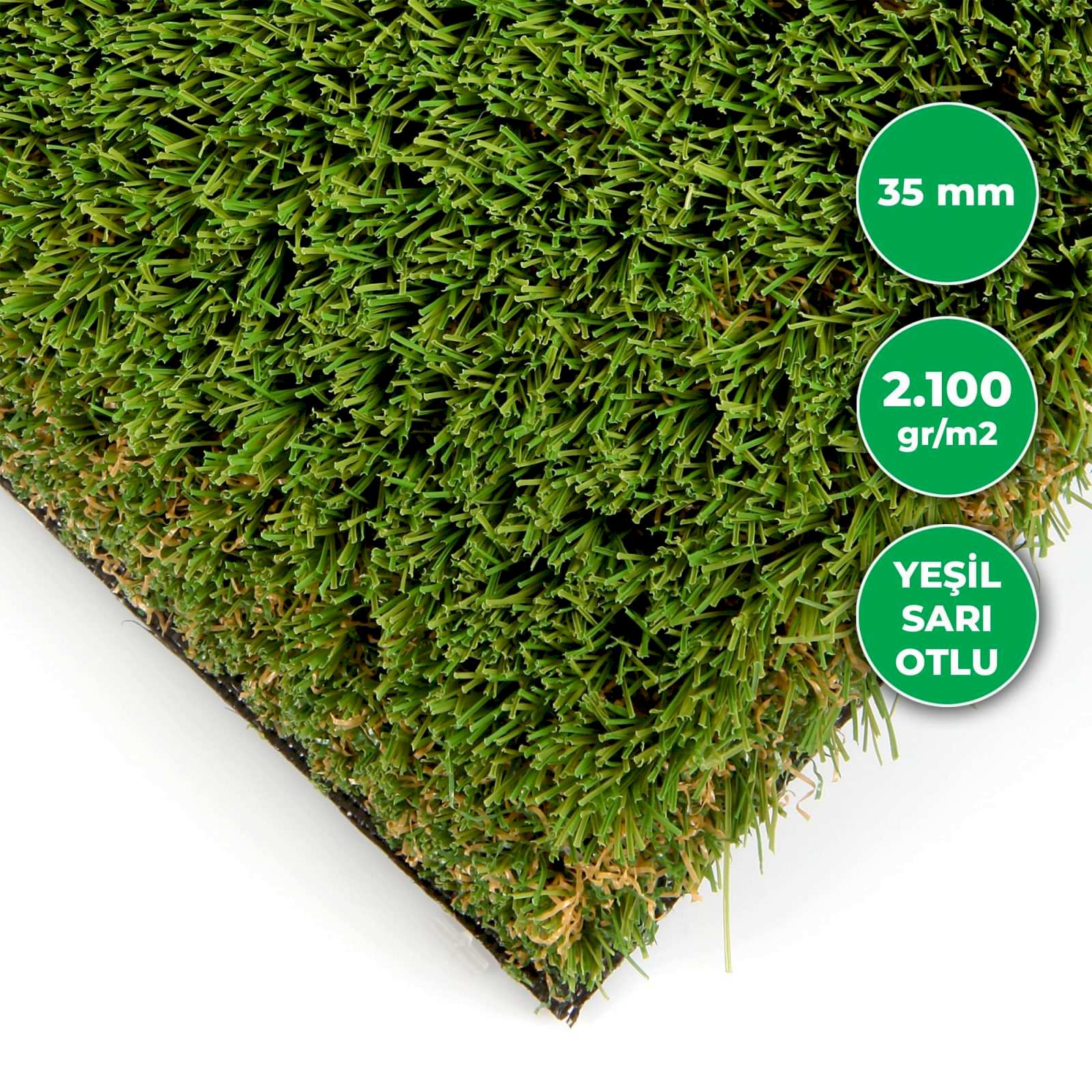 Açık balkonda çim halı temizliği kolay olması bakımından uygundur.