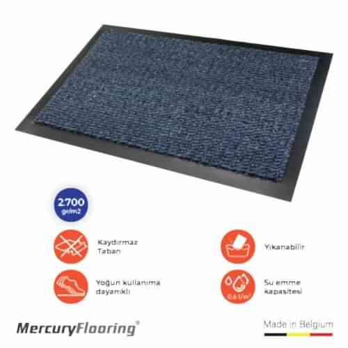 Faro Mavi Kapı Önü Nem Ve Toz Alıcı Paspas 40x60