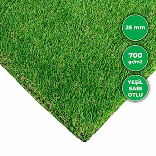 Doğal görünümlü ve dayanıklı suni çim uzun hav yüksekliğiyle premium görüntü sunar.