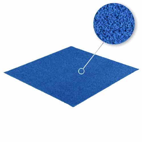 8mm Kıvırcık Mavi Çim Halı 1610 gr