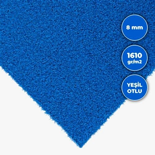 Alternative view of 8mm Kıvırcık Mavi Çim Halı 1610 gr