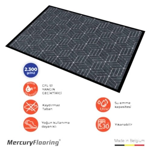 Patio 11 Cube – Dijital Baskılı, Polyamid İplikli Premium Kapı Önü Paspası 65x85