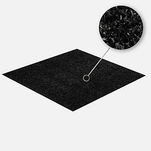 Siyah 7mm Düz Çim Halı 800 gr