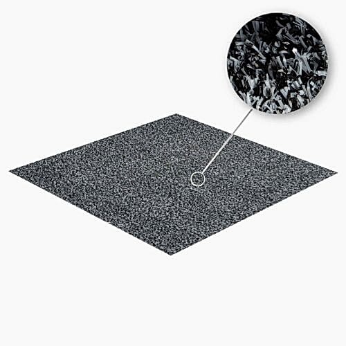 Gri & Siyah Melanj 7mm Düz Çim Halı 800 gr